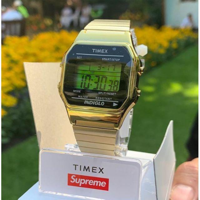 Supreme Timex Digital Watch 19aw ゴールド 今月のお買得品 メンズ ...