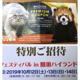 那須どうぶつ王国割引＋那須ハイランドパーク(おまけ)(動物園)