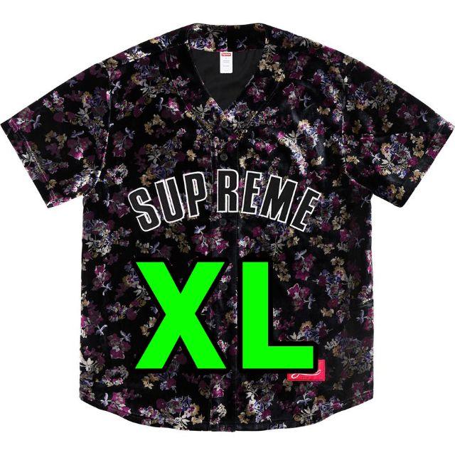 XL 付属品完備 Supreme Floral Baseball Jersey