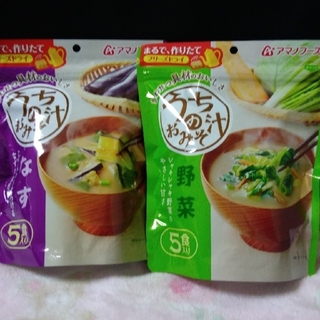 アサヒ(アサヒ)のアマノフーズお味噌汁　2種(2020/6~7)(インスタント食品)