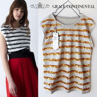 グレースコンチネンタル(GRACE CONTINENTAL)の【 未使用 タグ付き 】秋色♡グレースコンチネンタル ボーダートップス(Tシャツ(半袖/袖なし))