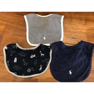 ポロラルフローレン(POLO RALPH LAUREN)の男の子   ラルフローレン スタイ 3点セット(ベビースタイ/よだれかけ)