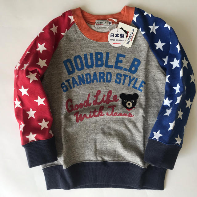 DOUBLE.B(ダブルビー)の【新品】DOUBELE.B ダブルビー トレーナー 100 キッズ/ベビー/マタニティのキッズ服男の子用(90cm~)(Tシャツ/カットソー)の商品写真