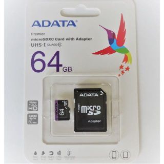 未開封 ADATA社 microSDXC UHS-Ⅰ64GB SDカードの通販