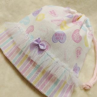 いちご様専用:巾着袋.移動ポケット.紫ピンククリップ(外出用品)