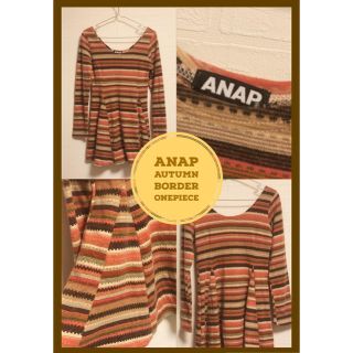 アナップ(ANAP)のANAP アナップ ボーダー ワンピース(ミニワンピース)