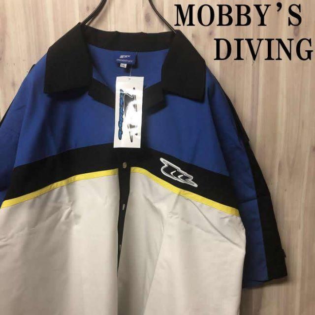 新品 【LL】MOBBY'S DIVING【モビーズ】マリンシャツ 青・白