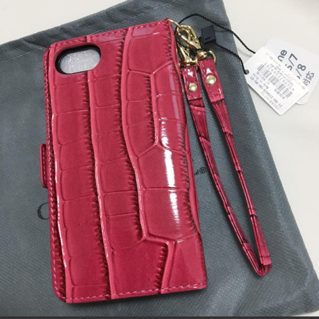 CECIL McBEE(セシルマクビー)の新品 セシルマクビー クロコ型 手帳型 iPhoneケース ピンク系 スマホ/家電/カメラのスマホアクセサリー(iPhoneケース)の商品写真