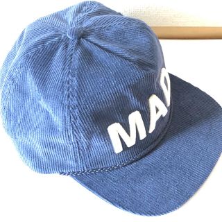 アンダーカバー(UNDERCOVER)の【UNDERCOVER】キャップ 帽子 ネイビー×ホワイト 秋冬小物 MAD(キャップ)