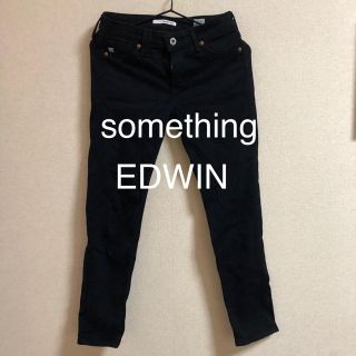 サムシング(SOMETHING)のsomething EDWIN 黒スキニーパンツ(スキニーパンツ)