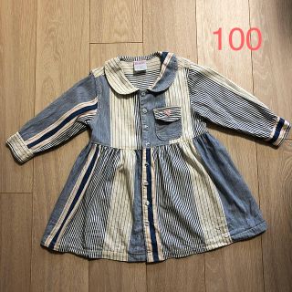 ゲス(GUESS)のGUESS シャツ デニム ワンピース 100(ワンピース)