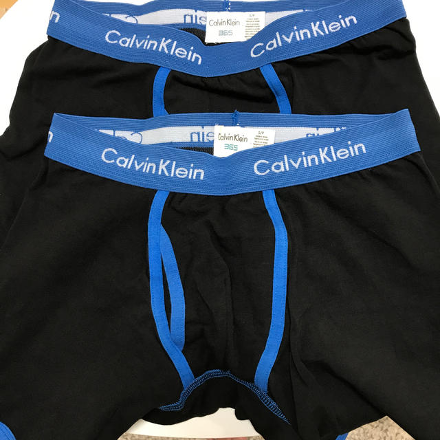 Calvin Klein(カルバンクライン)のカルバンクライン ボクサーパンツ メンズS 黒×青 メンズのアンダーウェア(ボクサーパンツ)の商品写真