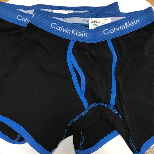 Calvin Klein(カルバンクライン)のカルバンクライン ボクサーパンツ メンズS 黒×青 メンズのアンダーウェア(ボクサーパンツ)の商品写真