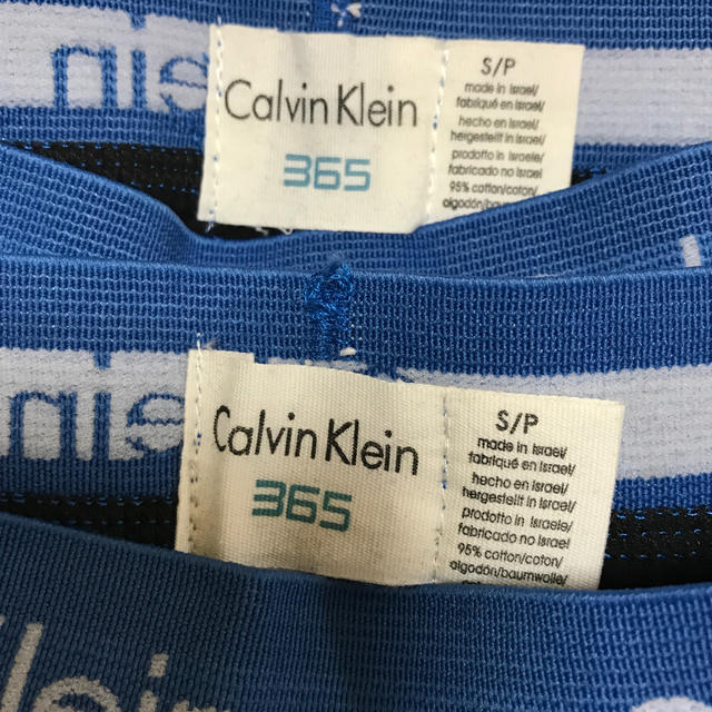 Calvin Klein(カルバンクライン)のカルバンクライン ボクサーパンツ メンズS 黒×青 メンズのアンダーウェア(ボクサーパンツ)の商品写真