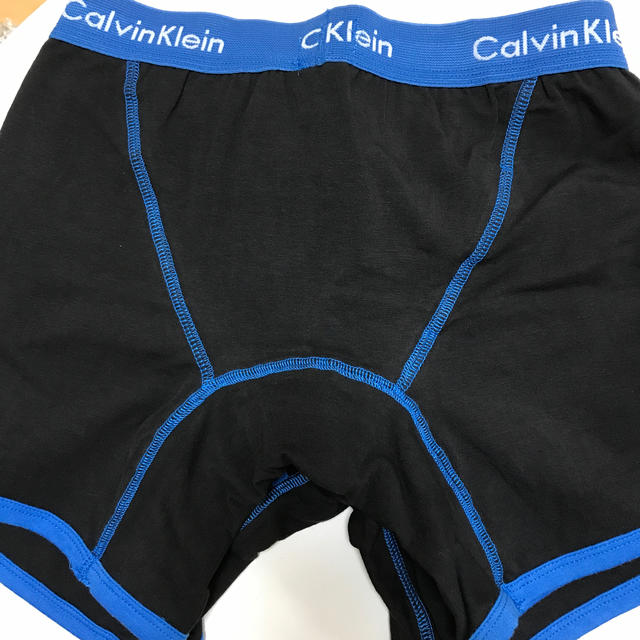 Calvin Klein(カルバンクライン)のカルバンクライン ボクサーパンツ メンズS 黒×青 メンズのアンダーウェア(ボクサーパンツ)の商品写真