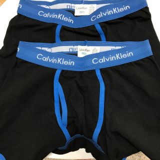 カルバンクライン(Calvin Klein)のカルバンクライン ボクサーパンツ メンズS 黒×青(ボクサーパンツ)