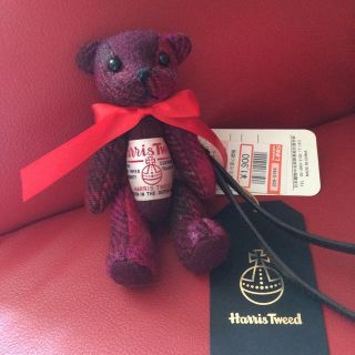 ハリスツイード(Harris Tweed)のハリスツイード クマ チャーム しまむら(キーホルダー)