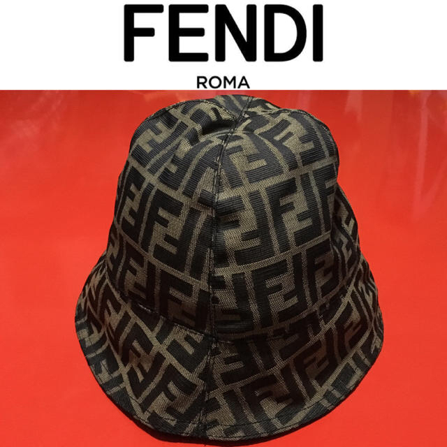 FENDI バケットハット フェンディ ズッカ柄 帽子 ヴィンテージ ロゴ-