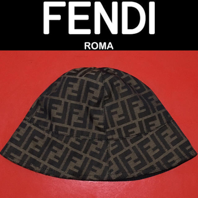 FENDI バケットハット フェンディ ズッカ柄 帽子 ヴィンテージ ロゴメンズ