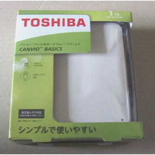 トウシバ(東芝)の新品 東芝ポータブルHDD CANVIO BASICS 1TB USB3.0(PC周辺機器)