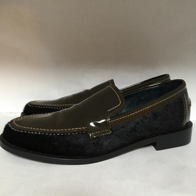 kolor(カラー)のkolor leather patent loafers size 6 1/2 メンズの靴/シューズ(ドレス/ビジネス)の商品写真