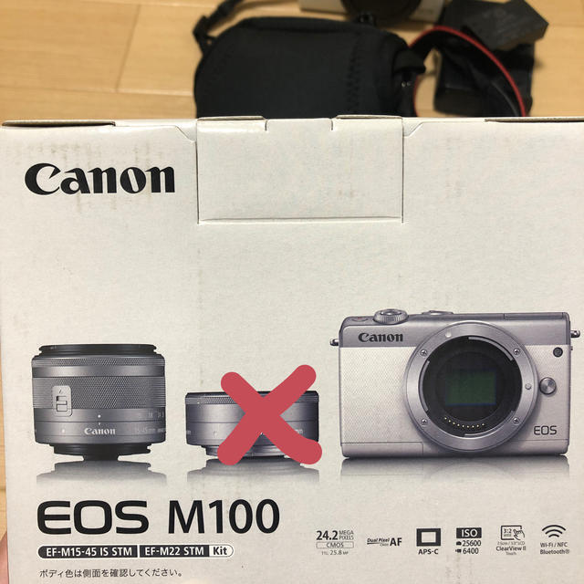 Canon EOS M100 ボディ WH ミラーレス 一眼カメラ-