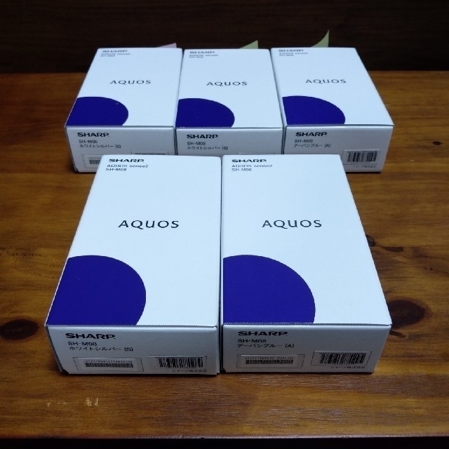 AQUOS　sense2 SH-M08 SIMフリー　5台セット　新品　未使用