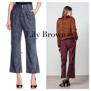 リリーブラウン(Lily Brown)のLily Brown フレアスウェードパンツ(カジュアルパンツ)