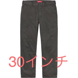 シュプリーム(Supreme)のSupreme Work Pant Black Monogram 30インチ(ワークパンツ/カーゴパンツ)