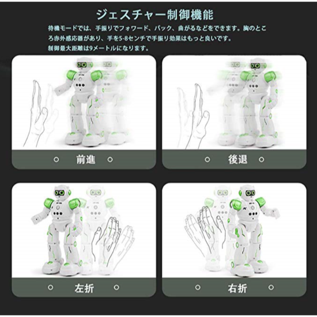 ラジコンスマートRCロボットおもちゃ (グリーン） エンタメ/ホビーのおもちゃ/ぬいぐるみ(トイラジコン)の商品写真