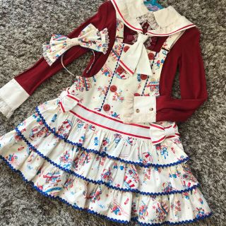 アンジェリックプリティー(Angelic Pretty)の美品 Candy Fun Fair サロペット&カチューシャ セット(サロペット/オーバーオール)