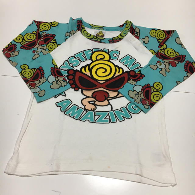 HYSTERIC MINI(ヒステリックミニ)のミニちゃんラグラン90 キッズ/ベビー/マタニティのキッズ服男の子用(90cm~)(Tシャツ/カットソー)の商品写真