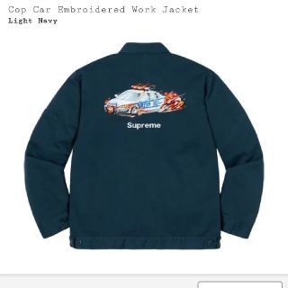 シュプリーム(Supreme)のCop Car Embroidered Work Jacket ネイビー S(ブルゾン)