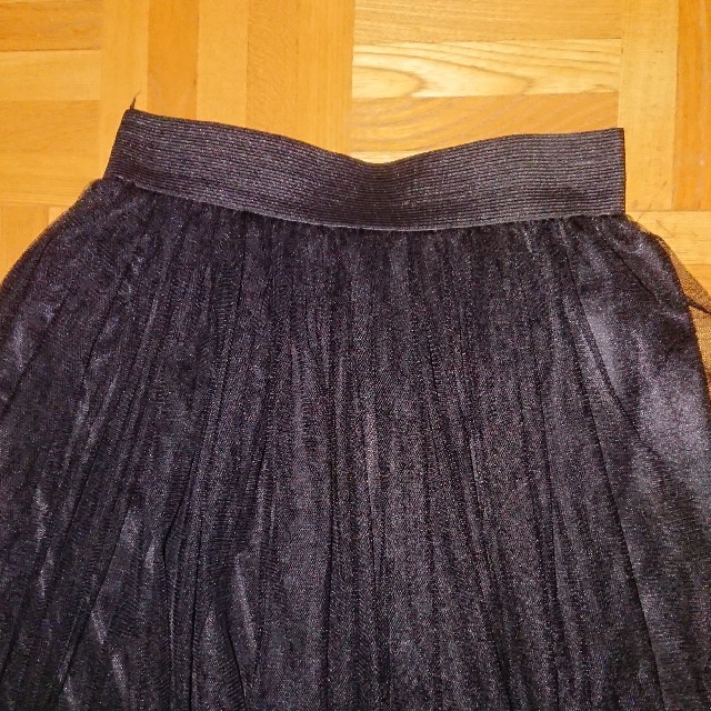 黒チュールスカート レディースのスカート(ひざ丈スカート)の商品写真