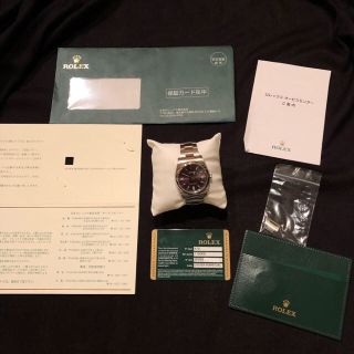 ロレックス(ROLEX)のRolex オイスターパーペチュアル 116000 レッドグレープ 使用数回(腕時計(アナログ))