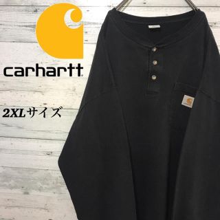 カーハート(carhartt)の【レア】カーハート☆ロゴタグ ビッグサイズ ヘンリーネック ポケロンT 2XL(Tシャツ/カットソー(七分/長袖))