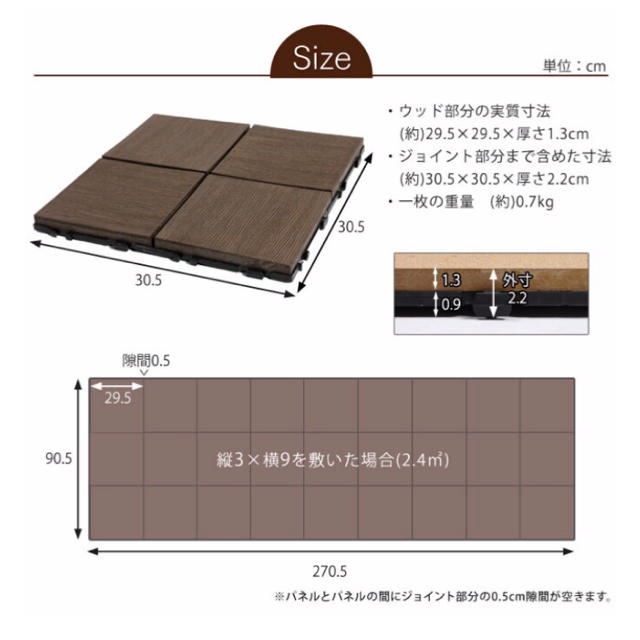 人工木 ウッドパネル 9枚×2 1