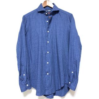 フィナモレ(FINAMORE)の◆美品◆鎌倉シャツ Maker's Shirt◆ネイビーチェック◆38-82(シャツ)