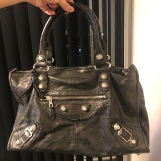 バレンシアガ(Balenciaga)の【BALENCIAGA】バレンシアガ/ザジャイアントワーク/バッグ/黒/中古品(トートバッグ)