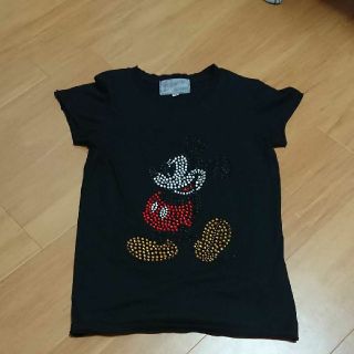 ディズニー(Disney)のミッキー ヴィンテージラインストーンTシャツ(Tシャツ(半袖/袖なし))