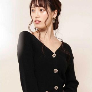 ジルバイジルスチュアート(JILL by JILLSTUART)のジルバイジルスチュアート♡ビジューカーディガン(カーディガン)