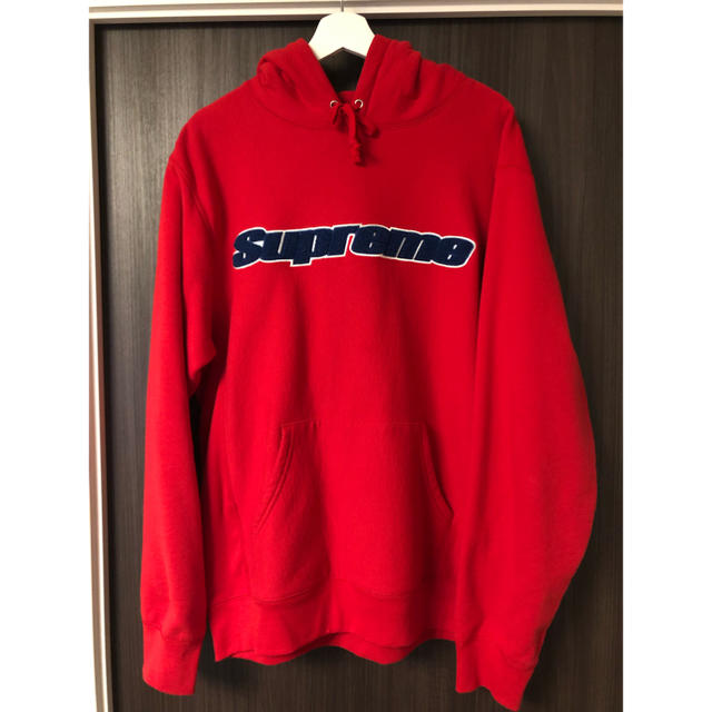 SALE【SUPREME】シュプリーム/フーディー/赤/XLサイズ/超美品