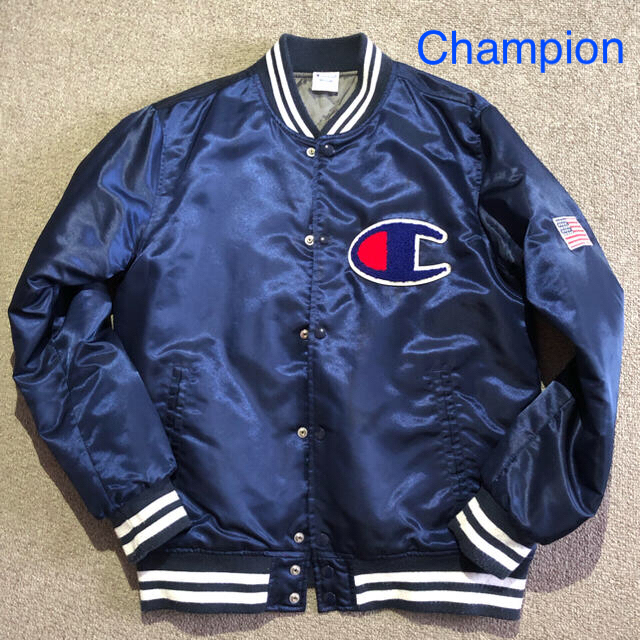 Champion - Champion／スタジャン（M）／ブルーの通販 by ytk2's shop｜チャンピオンならラクマ