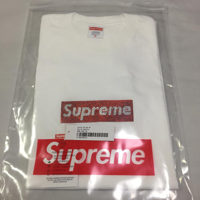 Supreme(シュプリーム)のSupreme Swarovski Tee  スワロフスキー Mサイズ 白 メンズのトップス(Tシャツ/カットソー(半袖/袖なし))の商品写真