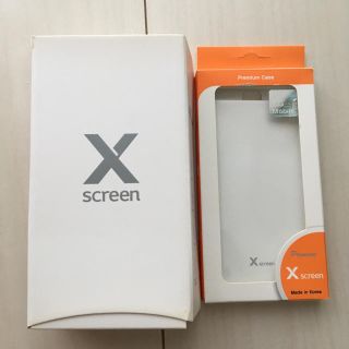 ［新品・未使用］SIMフリー LG X screen，スマホカバー(white)(スマートフォン本体)