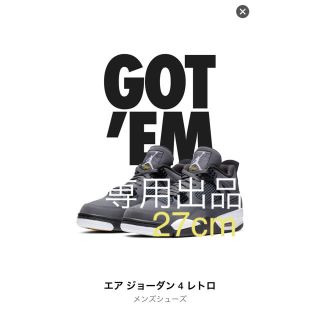 ナイキ(NIKE)のエアジョーダン4  レトロ  クールグレー  NIKE(スニーカー)