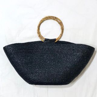 アパルトモンドゥーズィエムクラス(L'Appartement DEUXIEME CLASSE)の美品 タグ付き catarzi アパルトモン別注 バンブー カゴバッグ(かごバッグ/ストローバッグ)