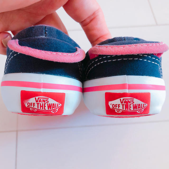 VANS(ヴァンズ)のVANS 14cm リボン付き スリッポン ♡ キッズ/ベビー/マタニティのベビー靴/シューズ(~14cm)(スリッポン)の商品写真