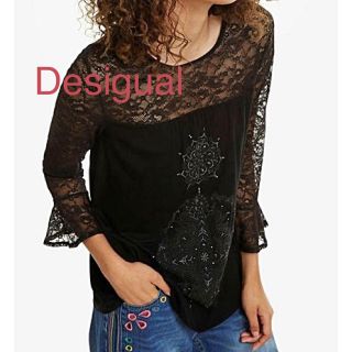 デシグアル(DESIGUAL)の新品♡タグ付き♪  Desigual デシグアル レースの可愛いトップス 大特価(シャツ/ブラウス(長袖/七分))