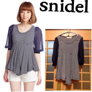 スナイデル(SNIDEL)のsnidel★袖シフォンフレアトップス(チュニック)